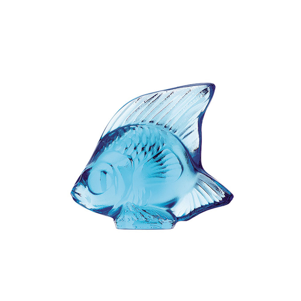 Lalique Pale Blue Fish Sculpture